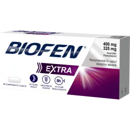 Biofen Extra 400mg/325mg x 10 comprimate filmate Biofen Extra 400mg/325mg x 10 comprimate filmate