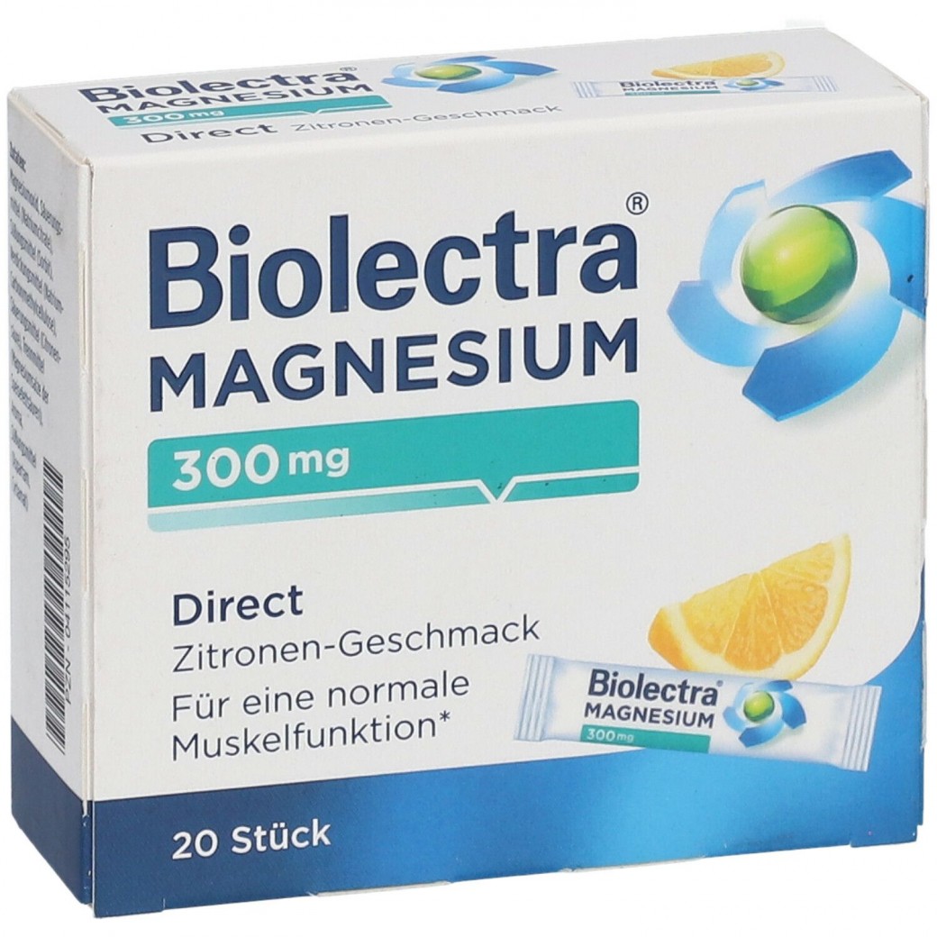 Biolectra Magneziu Direct Lemon 300 mg x 20 plicuri
