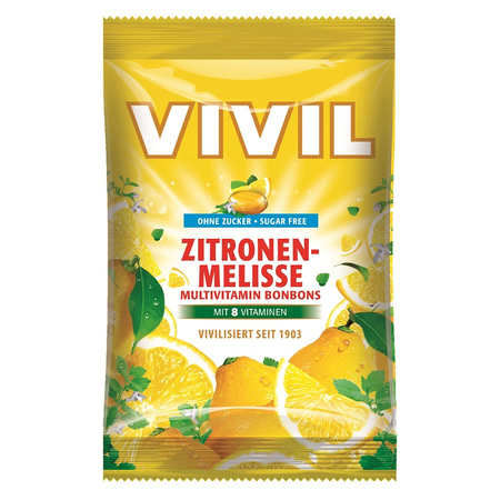 Bomboane Vivil Cu Lamaie si Multivitamine Fara Zahar X 60 G