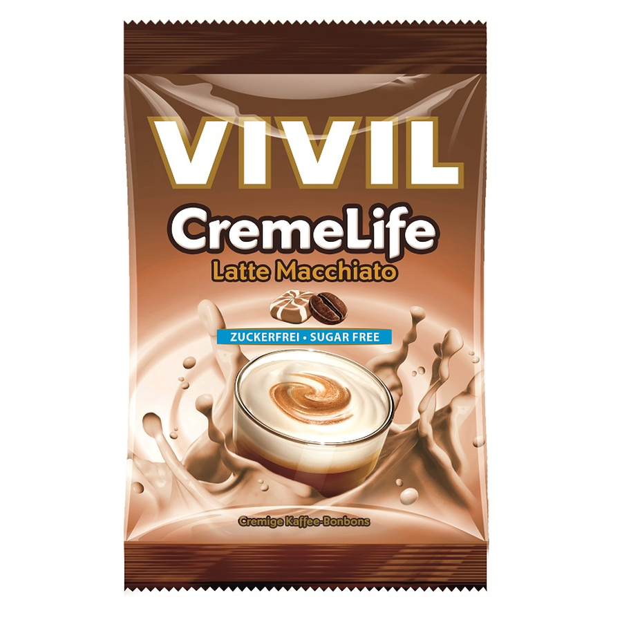 Bomboane Vivil Latte Macchiato fara zahar X 60 G