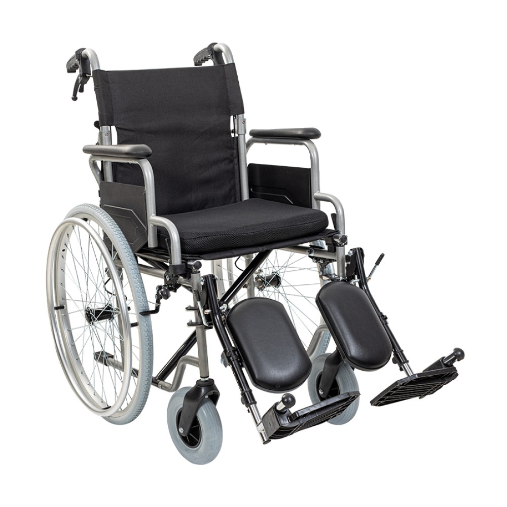 Scaun cu rotile pentru pacienti supraponderali, extralat, manere detasabile, sezut 55cm, negru, XXL Scaun cu rotile pentru pacienti supraponderali, extralat, manere detasabile, sezut 55cm, negru, XXL