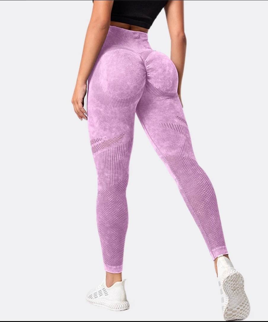 Colanti Yoga Washed-out, culoare Roz deschis, marime M