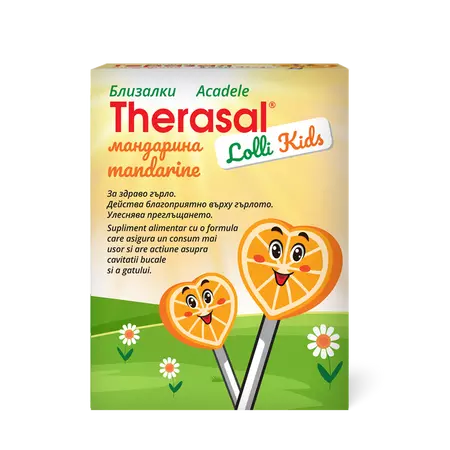Therasal Lolli Kids Mandarine x 6 acadele Therasal Lolli Kids Mandarine x 6 acadele