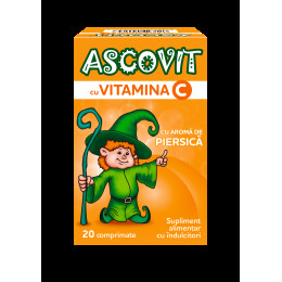 Ascovit cu aroma de piersica x 20 comprimate masticabile Ascovit cu aroma de piersica x 20 comprimate masticabile