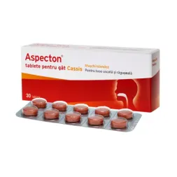 Aspecton Cassis pentru gat x 30 comprimate