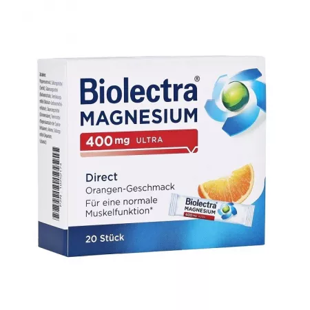Biolectra Magneziu Direct Orange 400 mg x 20 plicuri