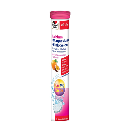 Doppel Herz Aktiv Ca+Mg+Zn+Se X 15 Cpr Eff