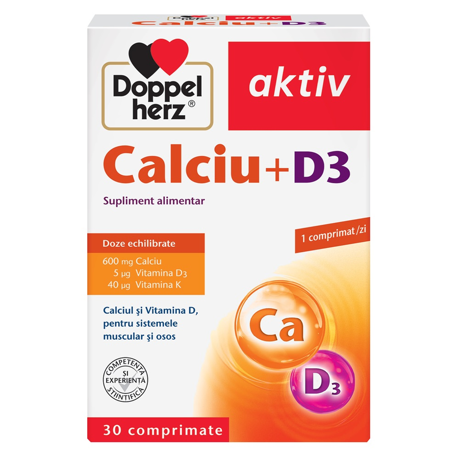 Doppel Herz Calciu + Vit.D3-Cpr. X 30