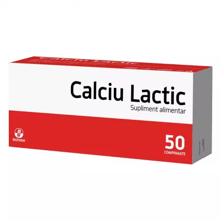 Calciu Lactic 500Mg X 50Cp Biofarm
