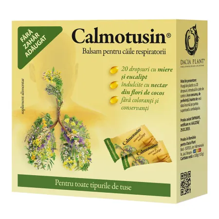 Calmotusin Bomboane fara zahar x 20 dropsuri