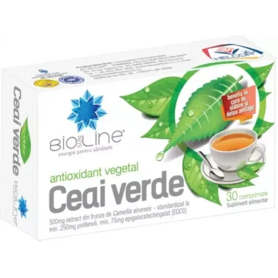 Ceai Verde x 30 comprimate, Helcor
