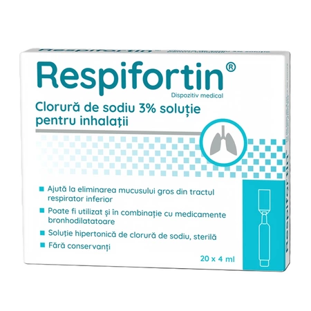 Respifortin NaCl 3 % sol. inhal. 20 fl x 4 ml
