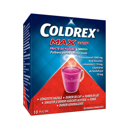 Coldrex Maxgrip Fr. Padure & Mentol *10Pl