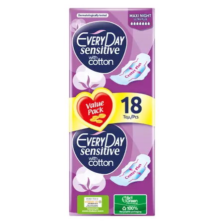 Everyday Sensitive Maxi Night absorbante x 18 bucati