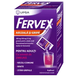 Fervex Adulti Zmeura gran susp x 8plic Upsa Fervex Adulti Zmeura gran susp x 8plic Upsa
