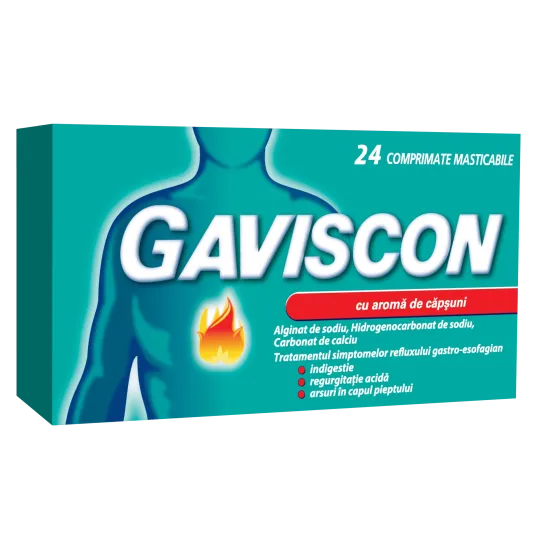 Gaviscon Mentol x 24 comprimate masticabile
