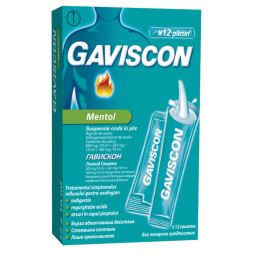 Gaviscon Mentol x 12 plicuri Gaviscon Mentol x 12 plicuri