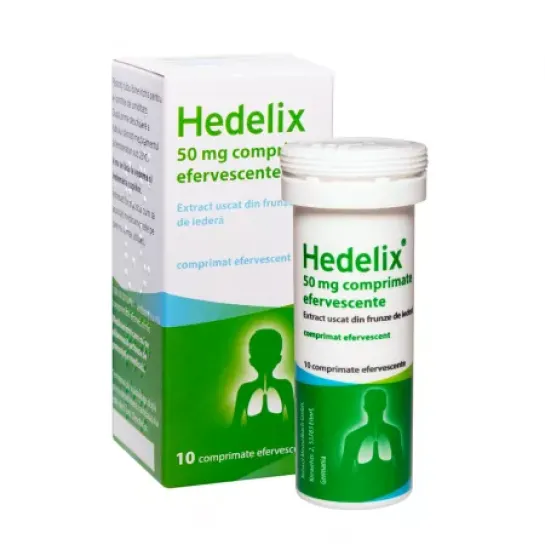 Hedelix 50 mg x 10 comprimate efervescente Hedelix 50 mg x 10 comprimate efervescente