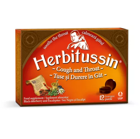 Herbitussin Tuse si Durere in gat x 12 pastile Herbitussin Tuse si Durere in gat x 12 pastile