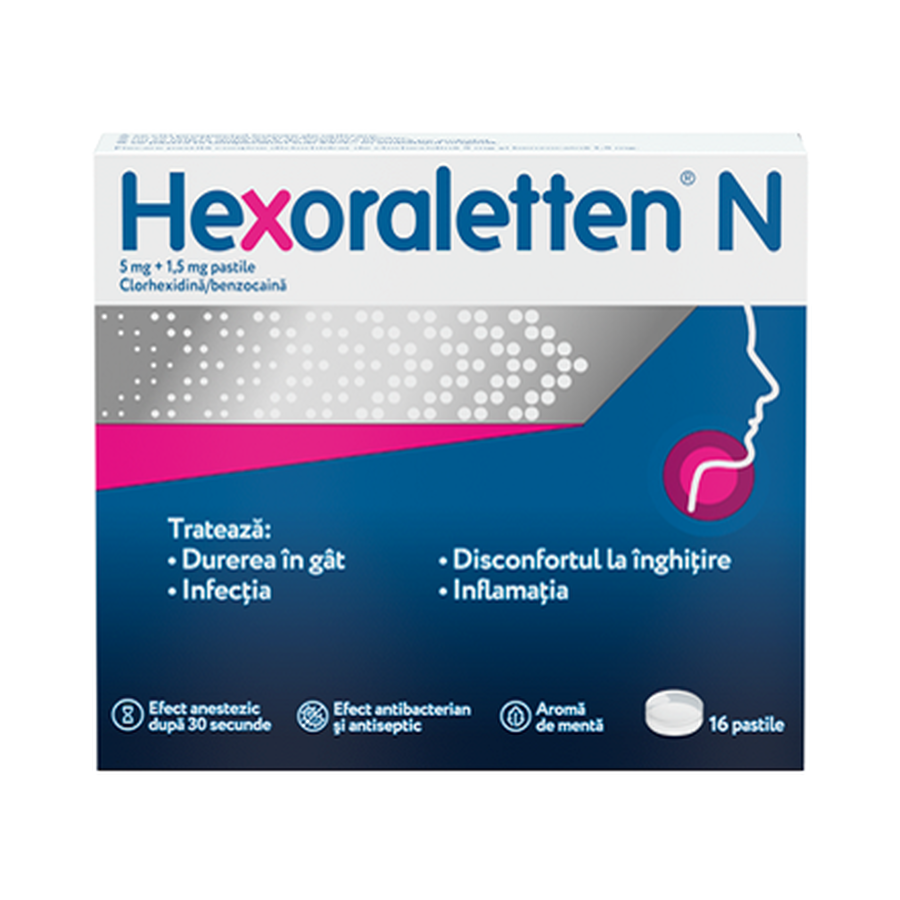Hexoraletten N X 16 Pastile