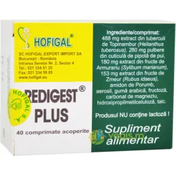 Hofigal Redigest Plus x 40 comprimate  Hofigal Redigest Plus x 40 comprimate