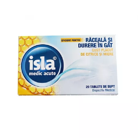 Isla acute citrice si miere x 20 tablete de supt
