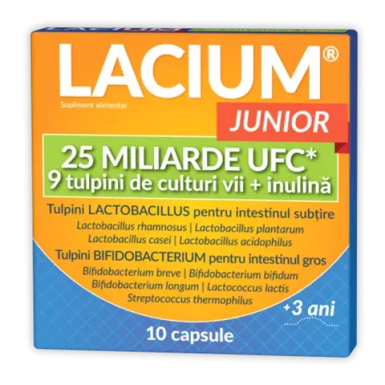 Zdrovit Lacium Junior 25 Miliarde Ufc x 10 capsule
