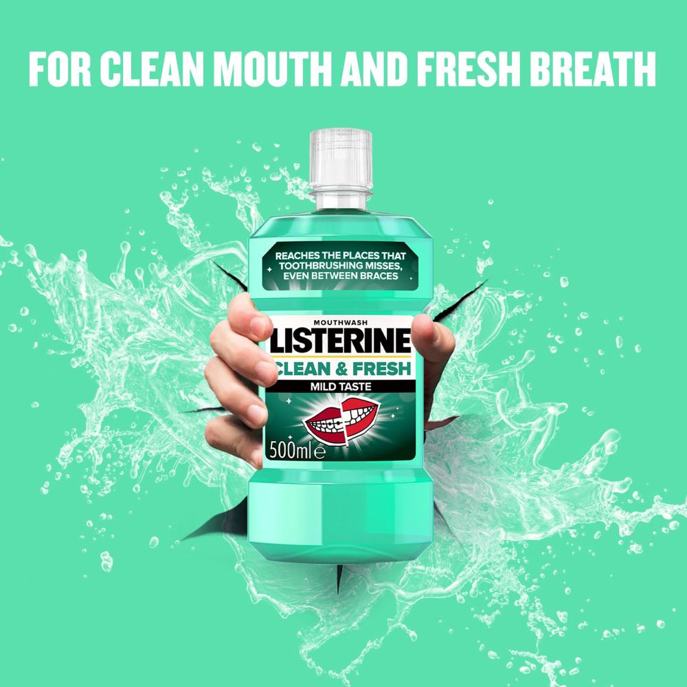 Listerine apa de gura Clean and Fresh x 500 ml