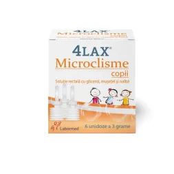 4Lax Microclisme pentru copii x 6 unidoze 4Lax Microclisme pentru copii x 6 unidoze