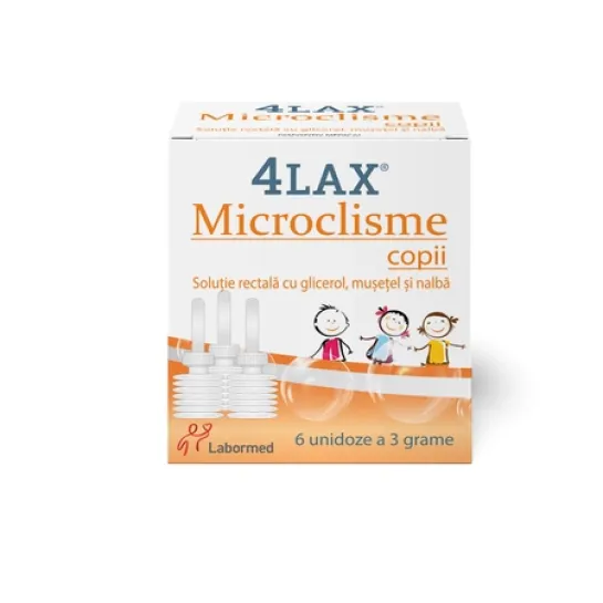 4Lax Microclisme pentru copii x 6 unidoze 4Lax Microclisme pentru copii x 6 unidoze