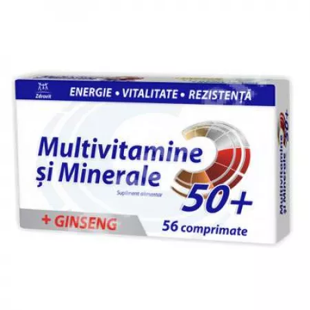 Zdrovit Multivitamine + Minerale + Ginseng 50+ x 56 comprimate
