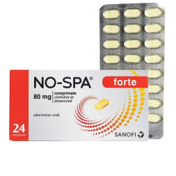 No-Spa Forte 80 mg x 24 comprimate No-Spa Forte 80 mg x 24 comprimate