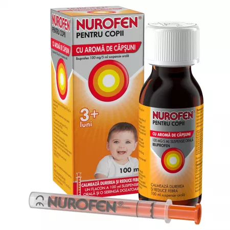 Nurofen Sirop Copii 3+ Aroma Capsuni 1Fl X 100Ml