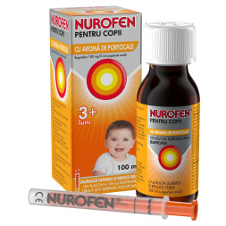 Nurofen Sirop Copii 3+ aroma portocale  x 100 ml Nurofen Sirop Copii 3+ aroma portocale  x 100 ml