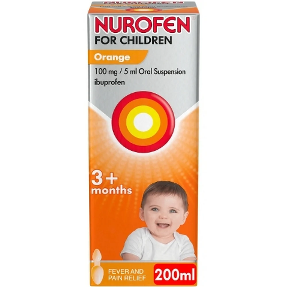 Nurofen Sirop Copii Aroma Portocale 1Fl X 200Ml (Flacon Mare)