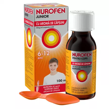 Nurofen Junior Sirop Capsuni 1Fl X 100Ml