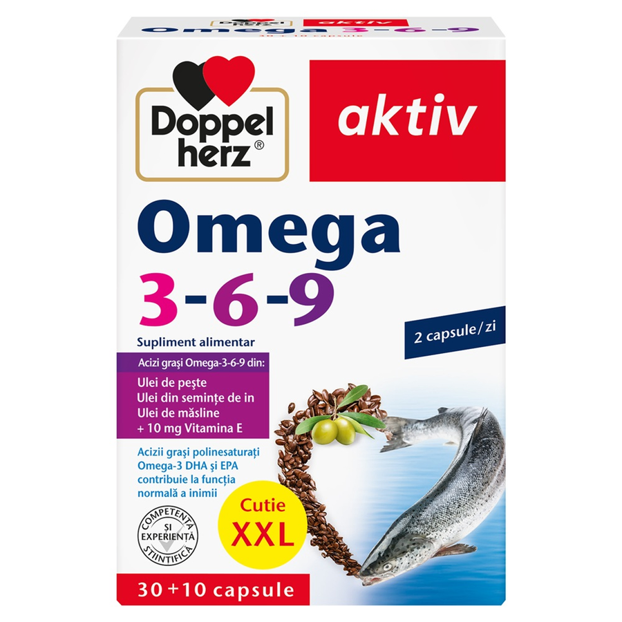 Doppel Herz Aktiv Omega 3-6-9 * 30 Cps+10 Cps