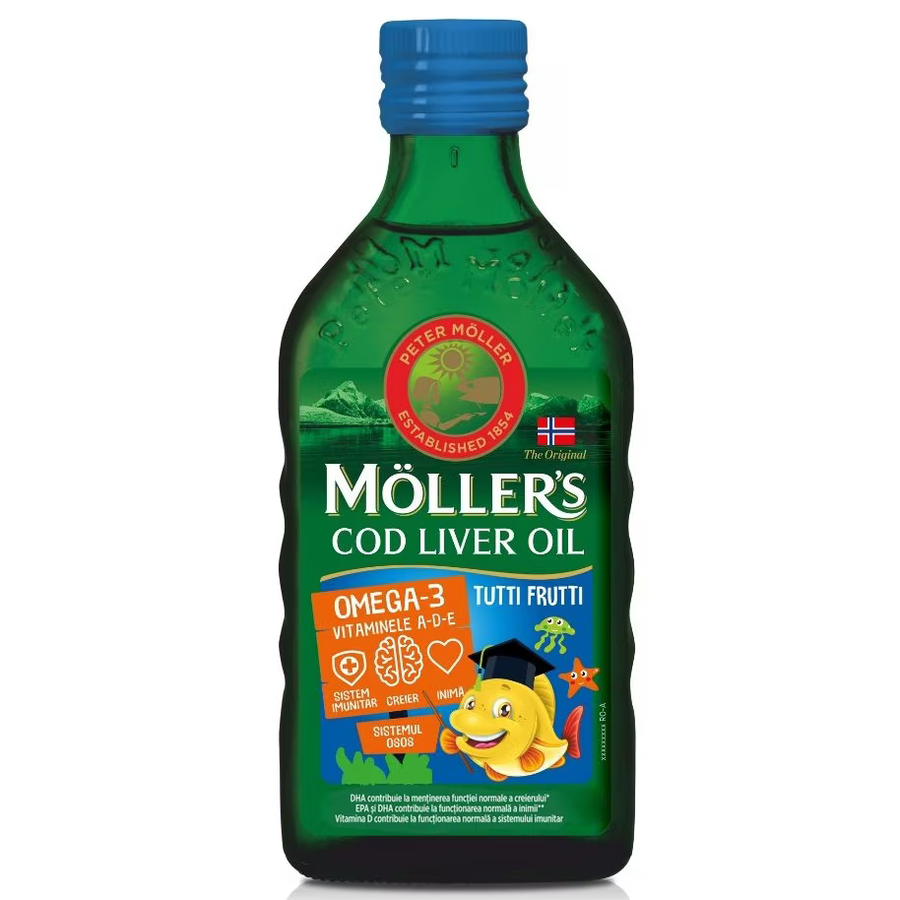 Mollers Cod Liver Oil Omega 3 Tutti Frutti X 250Ml