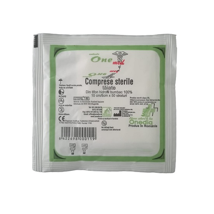 Comprese Sterile 10/8 X 50  Onedia Taiate