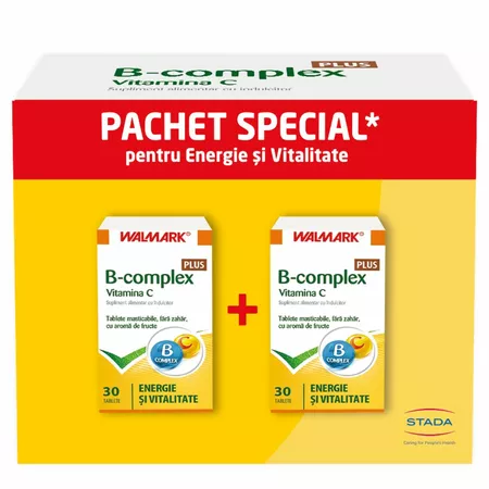 Walmark B-Complex + Vitamina C pachet 30+30 tablete