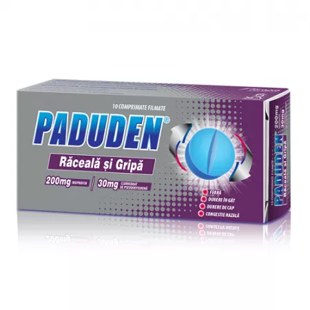 Paduden Raceala Si Gripa X 10Cp Film Paduden Raceala Si Gripa X 10Cp Film