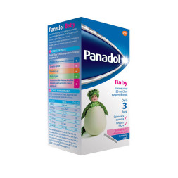 Panadol Baby 120mg/5ml suspensie oralar x 100 ml Panadol Baby 120mg/5ml suspensie oralar x 100 ml