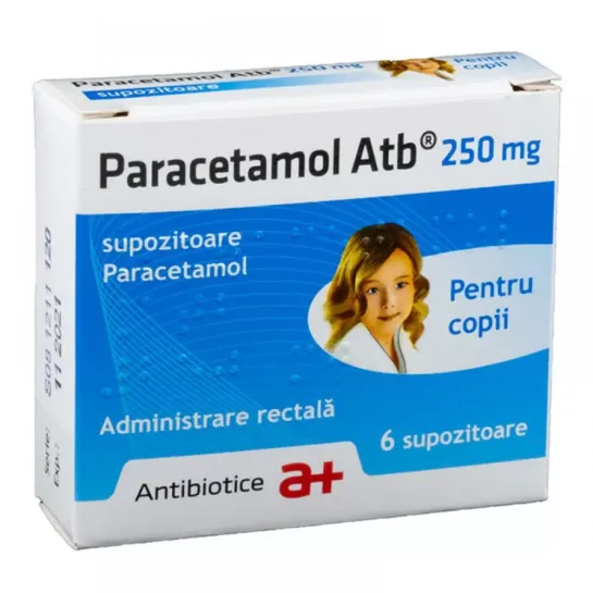 Paracetamol Copii 250Mg X 6Sup Antibiotice