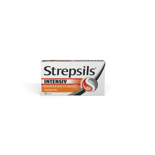 Strepsils Intensiv Portocala Fara Zahar X 24Cp