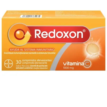 Redoxon vitamina C 1gr cu aroma de portocala 2 x 15 comprimate efervescente