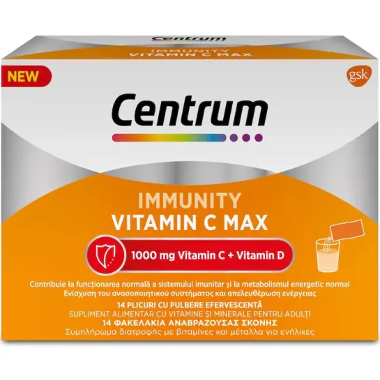 Centrum Immunity Vitamina C Max pulbere x 14 plicuri