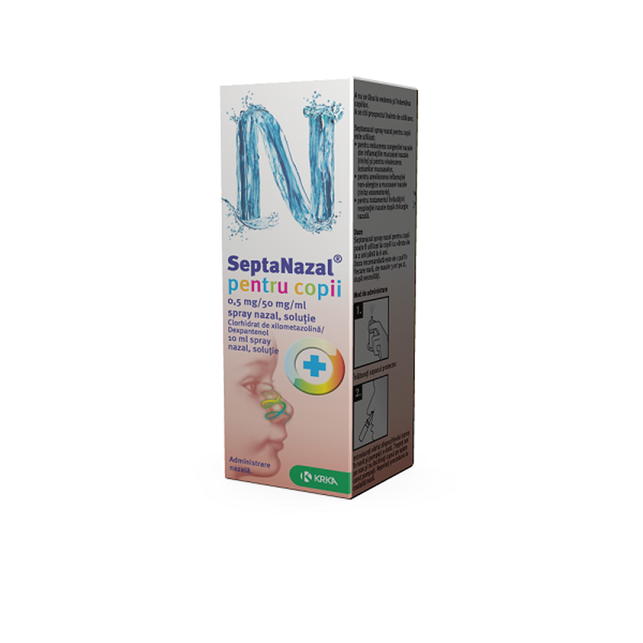 Septanazal Copii 0.5Mg/50Mg Spray Nazal X 10Ml