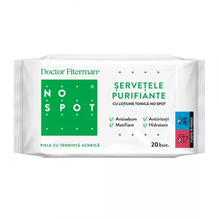 Doctor Fiterman Servetele Umede Purifiante cu Lotiune Tonica X 20 Buc