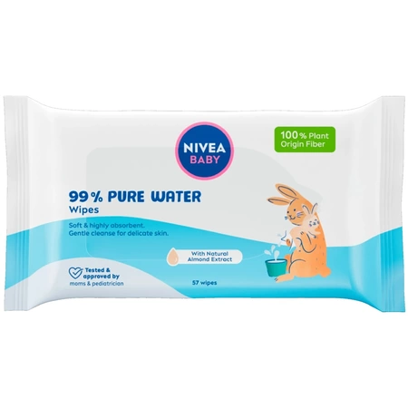 Nivea servetele umede Pure Water x 57 bucati