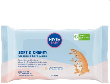 Nivea servetele umede Soft&Cream x 57 bucati Nivea servetele umede Soft&Cream x 57 bucati